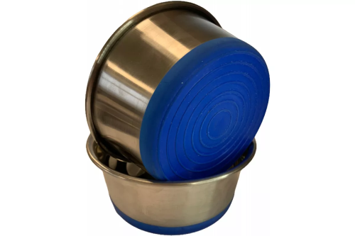 IN1593 Миска металлическая утяжеленная с силиконовым дном 1,20л, Индия