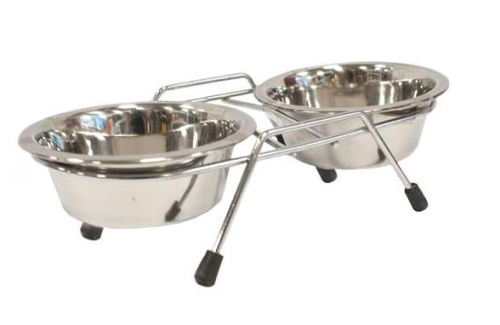 IN9005 Подставка напольная с металлическими мисками 2,75л, Индия