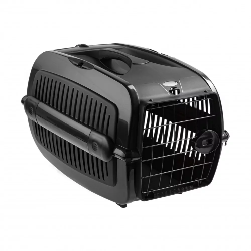 129694 Переноска для кошек и собак ECOMFY TRANSPORTER ECO M, чёрная (до 8 кг, 58.5 x 38 x 38.5 cm)