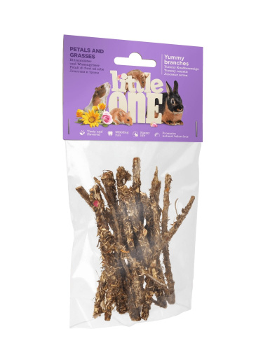 Little One Лакомые ветви с лепестками и травами. Лакомство для всех видов грызунов