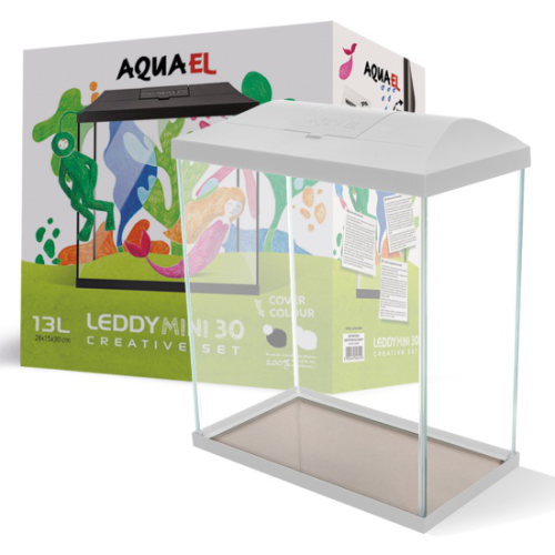 122983 Аквариумный комплекс Aquael LEDDY MINI SET 30, белый (28x15x30см)