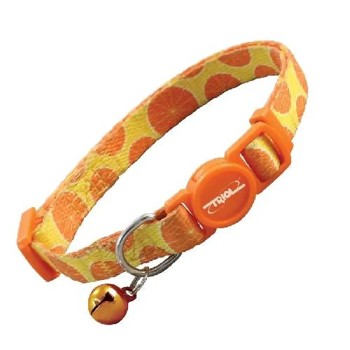 21261008 Ошейник нейлоновый для кошек Апельсин, 10x210-330мм, Triol