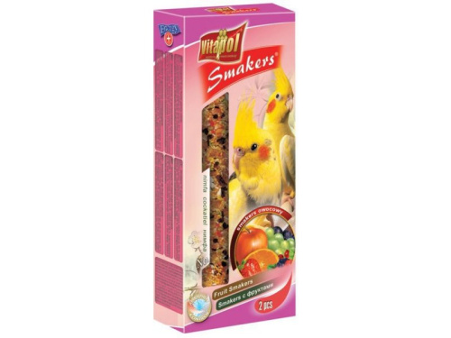 2206 SMAKERS DLA NIMFY-OWOCOWY 2szt op.90g Fruit SMAKERS for cockatiel 90 g