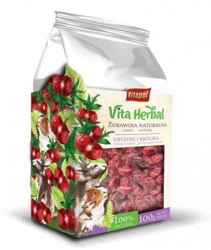 4152 VITA HERBAL DLA GRYZONI I KROLIKA, ZURAWINA NATURALNA, 30g. 4szt disp