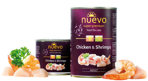 NUEVO консервы для взрослых кошек с курицей и креветками 200 г., Германия (95107)