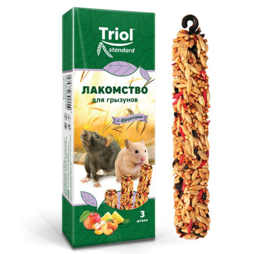 Лакомство Triol для грызунов с фруктами (уп. 3 шт)
