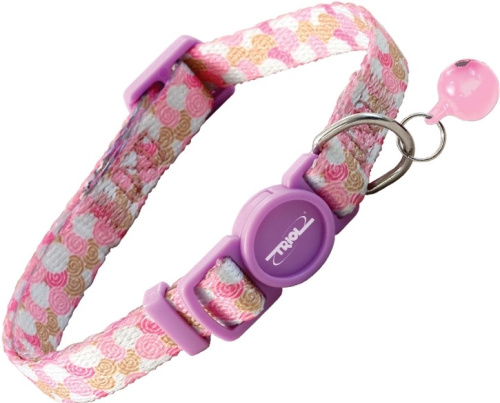 21261007 Ошейник нейлоновый для кошек Нежность , 10 210-330мм,