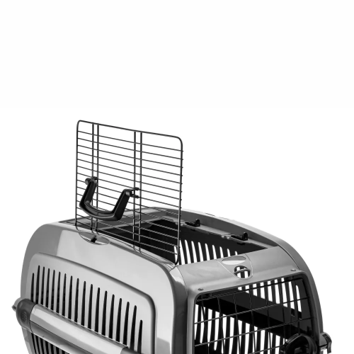 129696 Переноска для кошек и собак ECOMFY TRANSPORTER OPEN ECO M, оливковая серая(до 8 кг, 58.5 x 38