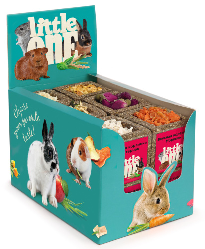 Корзинка из луговых трав Little One, ассорти. Лакомство для всех видов грызунов и кроликов, 1шт