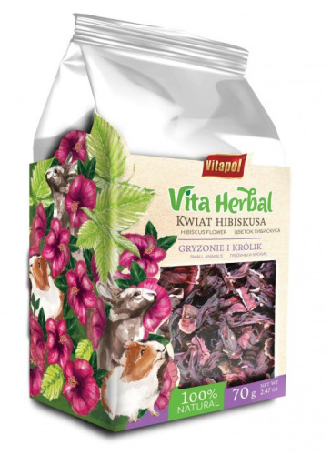4143 VITA HERBAL DLA GRYZONI I KROLIKA, KWIAT HIBISKUSA, 70g. 4szt disp