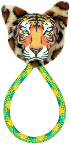 sh-08138 Новогодний подарок дразнилка для собак  Тигр  на плет шнуре