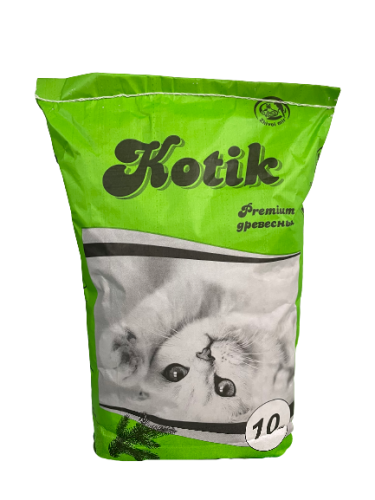 Наполнитель Древесный Котик 9л (5-6мм хвойный)