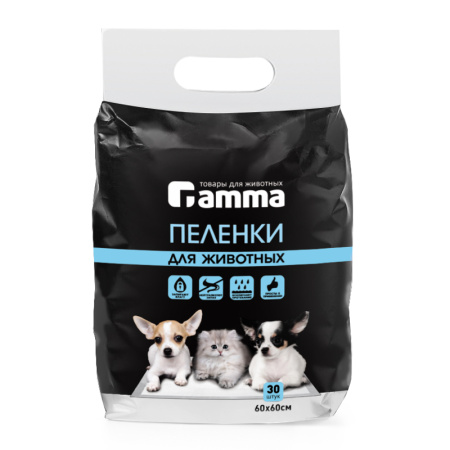Пеленки для животных 600 600(уп.30шт.) 30552005
