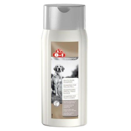 8in1 White Pearl Shampoo&Conditioner Шампунь-кондиционер оттеночный для светлошерстных собак