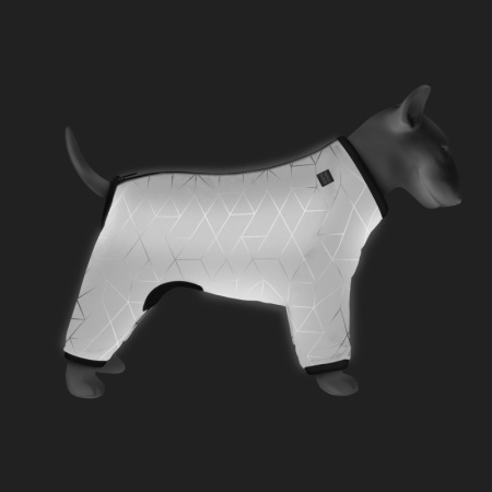 5409 Дождевик для собак WAUDOG Clothes светоотражающая, XS22, В 30-34 см, С 19-21 см 2