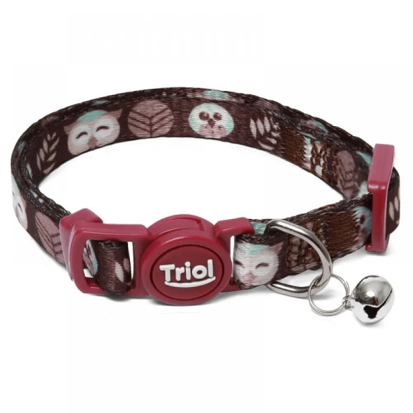 21261019 Triol Ошейник для кошек, нейлоновый "Сова", размер XS